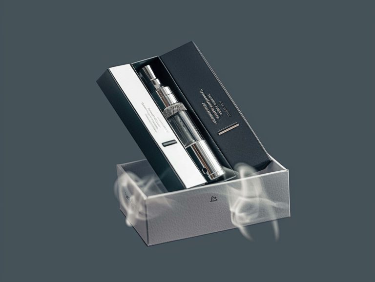 Elegant Silver Vape Pen Packaging with Minimalistic Style