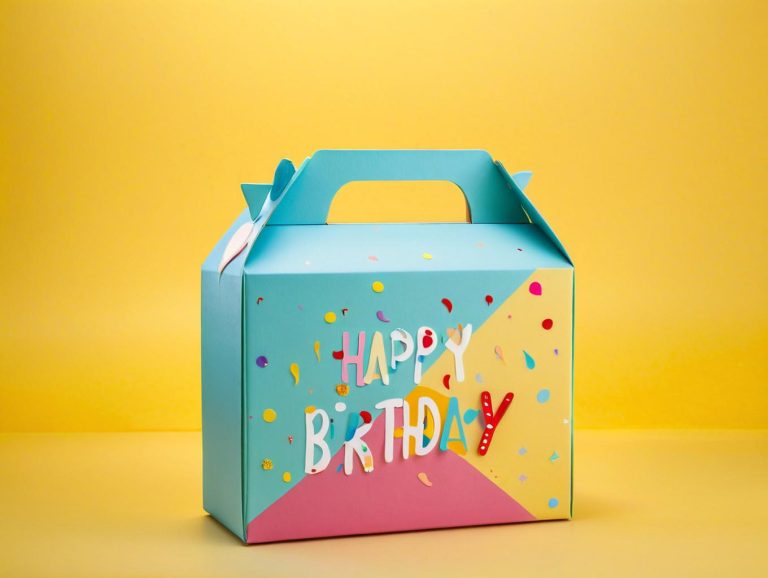 Happy Birthday Gable Box with Confetti Design