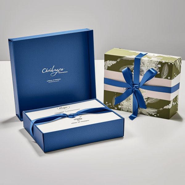 Premium gift boxes with ribbon details, ideal for special occasions.