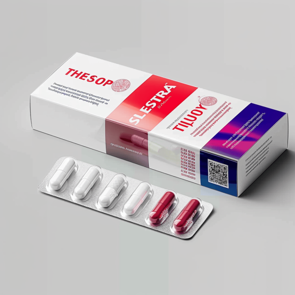 Capsule blister pack with box packaging design.